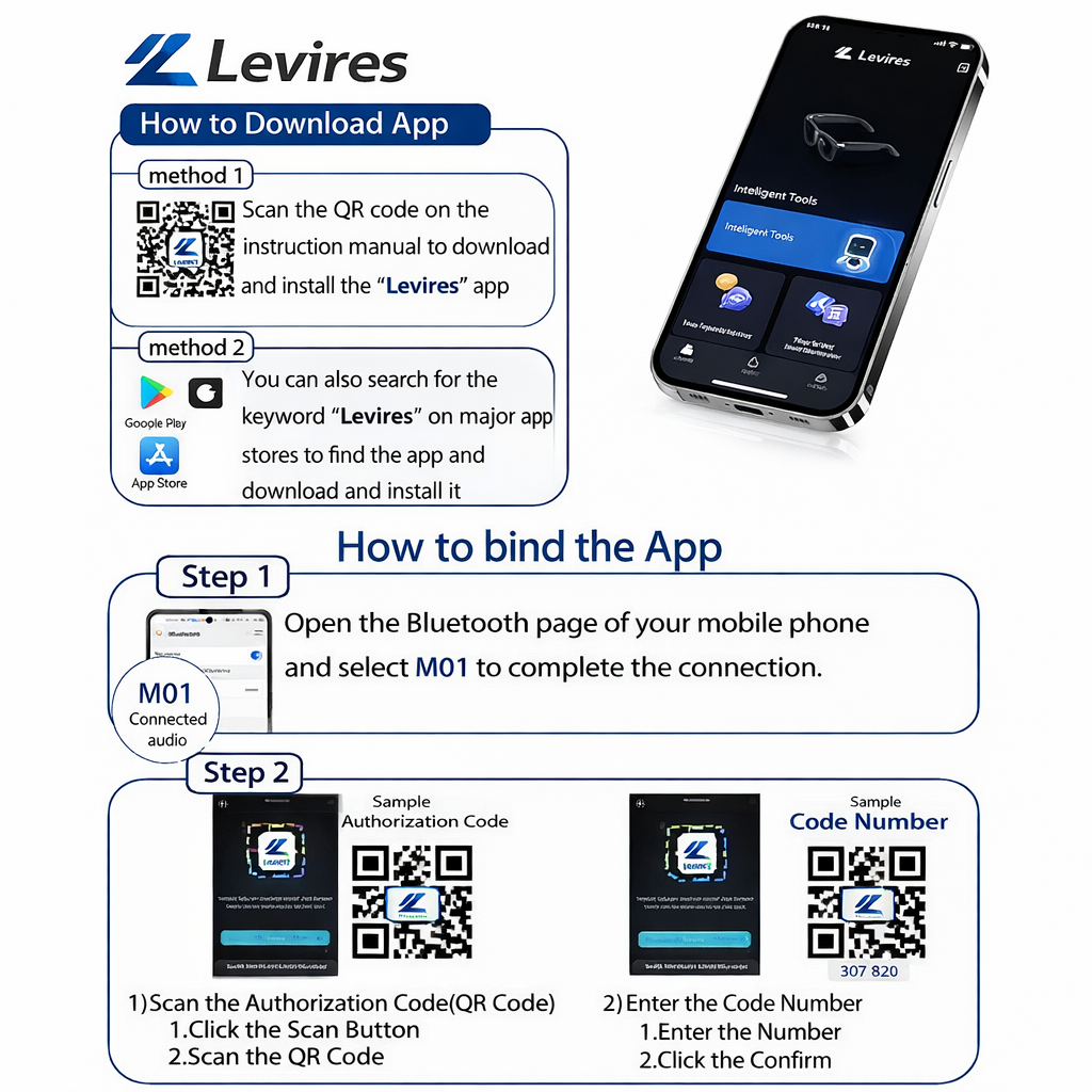 LeviresⓁ AI-Powered Smart Glasses