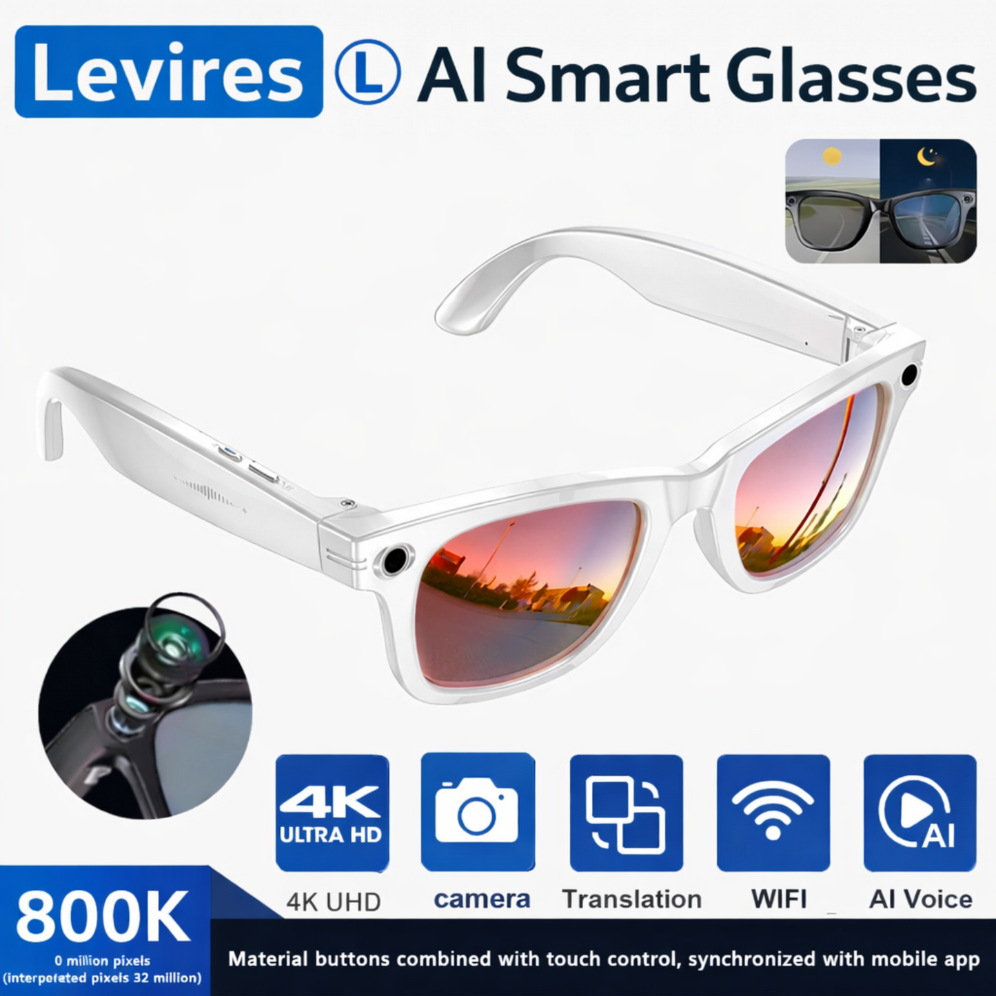 LeviresⓁ AI-Powered Smart Glasses